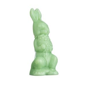 Mosser Glass 5" Bunny with Basket Figurine | Jadeite
