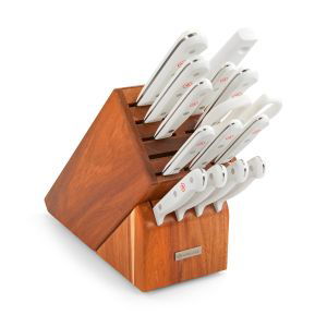 WÜSTHOF Gourmet 16-Piece Knife Block Set (White Handles) 
