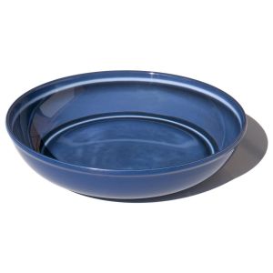 image shows Tarhong Madison 45oz Low Bowl | Blue against a blank, white background