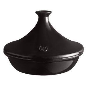 image shows Emile Henry 3.4 Qt. Tagine | Charcoal against a blank, white background