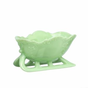 Mosser Glass Holiday Collection Sleigh Figurine | Jadeite