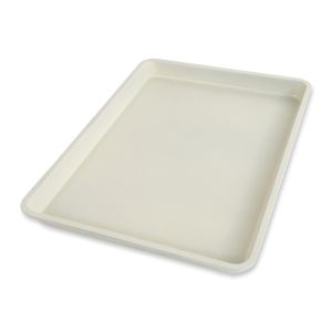 image shows USA Pan Ceramic Nonstick Half Sheet Pan | Vanilla against a blank, white background