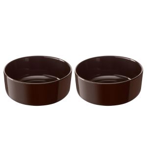 image shows LSA Collective Cereal/Soup Bowls (Set of 2) | Mocha  against a blank, white background