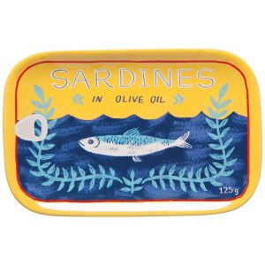 image shows Now Designs by Danica Sardine Shaped Dish | Del Mar against a blank, white background
