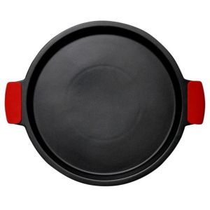  image shows Sassafras Superstone® Deep Dish Pizza Stone against a blank, white background  