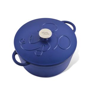 image shows Disney Bon Voyage 4.75 Quart Nitro Dutch Oven | Blue against a blank, white background