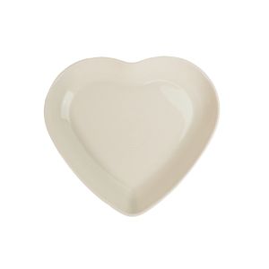 Fiesta® 9" Heart Plate | Linen against a clean white background from above