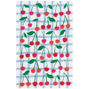 image shows Danica Jubilee Dishtowel | Very Cherry  against a blank, white background