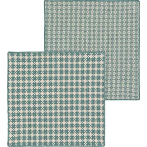 image shows Danica Heirloom Woven Dishcloths (Set of 2) | Lagoon  against a blank, white background