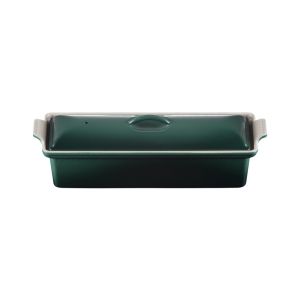 image shows Le Creuset Traditional Rectangular 2 Qt. Pate Terrine | Artichaut  against a blank, white background