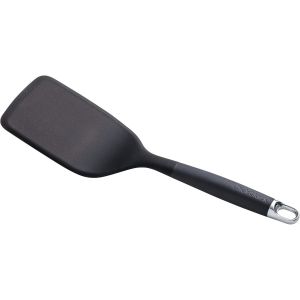 image shows Click Clack Large Silicone Turner | Grey/Chrome ] against a blank, white background