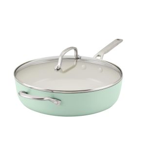 KitchenAid Hard Anodized Ceramic 5 Quart Covered Saute Pan (Pistachio) 