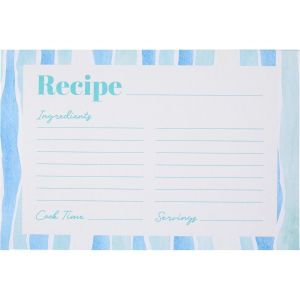 image shows C.R. Gibson 4" x 6" Recipe Cards | Coastal against a blank, white background  