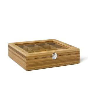 Bredemeijer Natural Bamboo Teabox - 12 Compartments