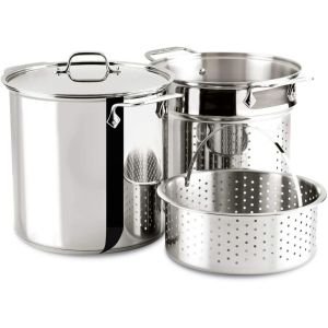 Pristine Stainless Steel 2 Pc Stock Pots Set 8 QT , 12 QT With LID