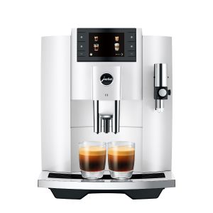 Jura E8 Automatic Coffee Machine | Piano White