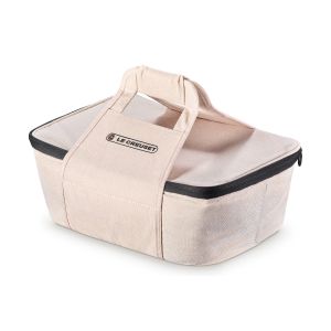 Le Creuset Heritage Rectangle Bakeware Tote Bag against a white background