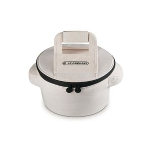Le Creuset Round Dutch Oven Tote Bag against a white background