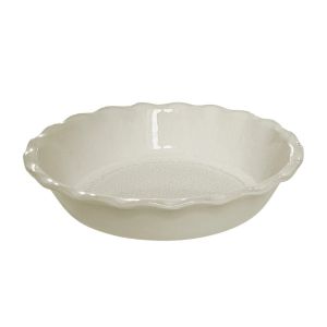 Emile Henry 10" Pie Dish - 175th Anniversary Collection | Pearl/Taupe Against a Plain White Background