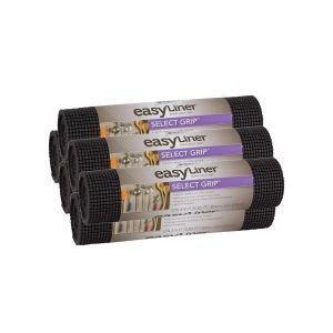 Duck Brand Easy Liner Select Grip 12" x 10' Shelf Liner (6-Pack) | Black