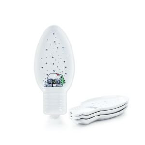 Fiesta® Light Bulb Plate | Christmas Whimsy (White) Set of 4

