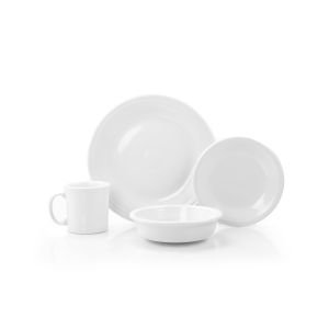 Fiesta® 16-Piece Classic Dinnerware Set with Java Mugs | White
