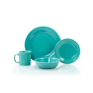 Fiesta® 16-Piece Classic Dinnerware Set with Java Mugs | Turquoise
