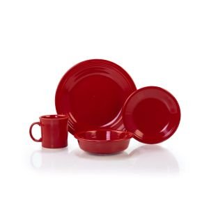 Fiesta® 16-Piece Classic Dinnerware Set with Java Mugs | Scarlet
