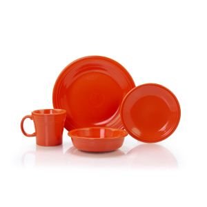 Fiesta® 16-Piece Classic Dinnerware Set with Tapered Mugs | Poppy
