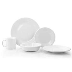 Fiesta® 20-Piece Classic Dinnerware Set with Java Mugs | White
