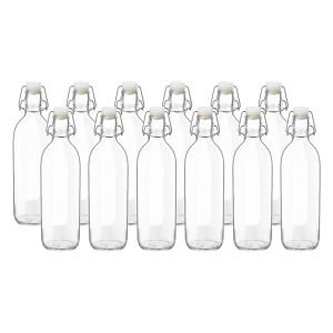 Bormioli Rocco 33.75oz Emilia Glass Bottles | Set of 12