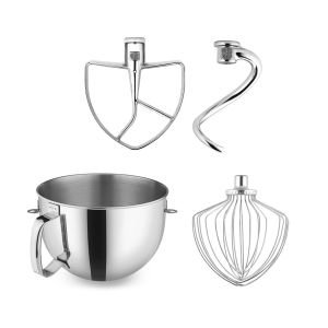 8-Quart Stainless Steel Bowl + Stand Mixer Stainless Steel Accessory Pack, KitchenAid
