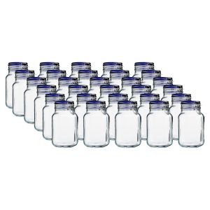 Bormioli Rocco 2L Swing Top Fido Glass Jars - Blue Lid | 30-pack