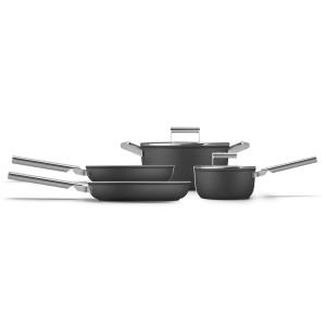 SMEG 6-Piece Cookware Set | Black