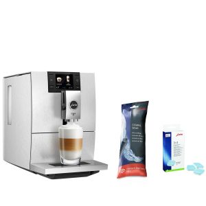 Jura ENA 8 Signature Line Automatic Coffee & Espresso Machine with Touch Screen | Massive Aluminum + Replacement Water Filter & Descaling Tabs