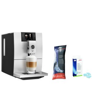 Jura ENA 8 Automatic Coffee & Espresso Machine with Touch Screen | Metropolitan Black + Replacement Water Filter & Descaling Tabs