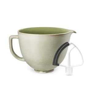 KitchenAid 5-Quart Sage Leaf Ceramic Bowl + Flex Edge Beater | 4.5-Quart & 5-Quart KitchenAid Tilt-Head Stand Mixers