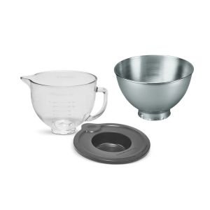Silver for sale online KitchenAid KSM5SSBHM Hammered Stainless Steel 5 Quart Mixing Bowl