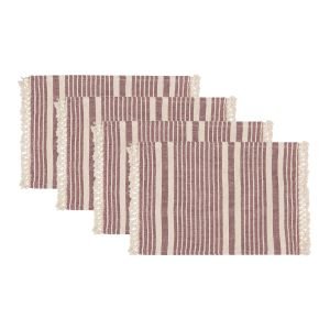 Danica Heirloom Piper Collection 13" x 19" Placemats - Set of 4 | Wine