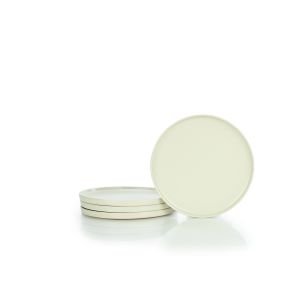 Everything Kitchens Modern Flat 8" Lunch Plates (Set of 4) | Beige
