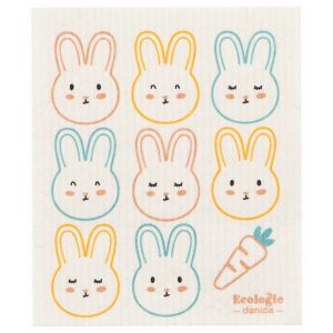 image shows Ecologie by Danica Swedish Sponge Dish Cloth | Bunny  against a blank, white background