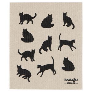 Ecologie by Danica Swedish Sponge Dish Cloth | Cat Collective cat meow black cat