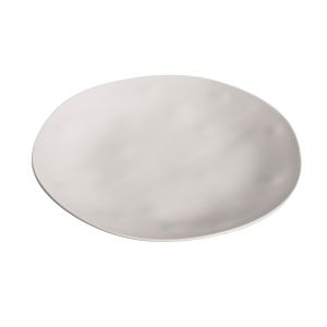 image shows TarHong Organic 10.5" Dinner Plate | Cream against a blank, white background
