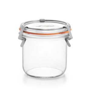  image shows Le Parfait 255ml Bistrot French Glass Canning Jar with 71mm Removable Lid against a blank, white background
