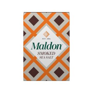 image shows Maldon Sea Salt Flakes | Smoked  against a blank, white background