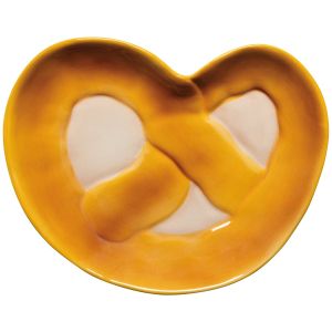 image shows Danica Jubilee Pretzel Shaped Dish | Funny Food against a blank, white background