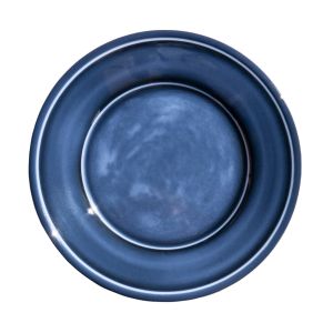 image shows TarHong Madison 8.5" Salad Plate | Blue against a blank, white background