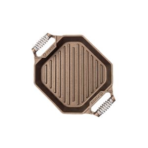 image shows FINEX 12" Cast Iron Double Handle Grill Pan against a blank, white background