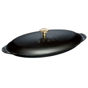 Staub Fish Plate w/Lid, 0.75 QT - Black Matte 1332125