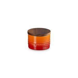 Le Creuset Signature 7oz Salt Cellar with Wood Lid 